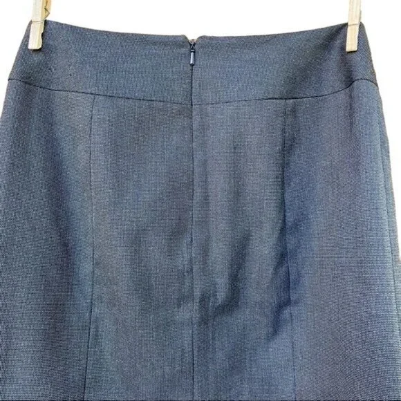 Halogen Grey and Black Pencil Skirt Mini Rear Slit Business Skirt Size 2 - Picture 7 of 8
